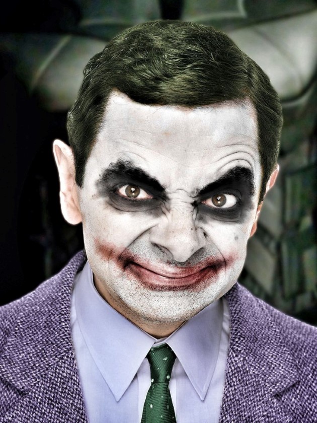 Ảnh mr bean chế Joker.