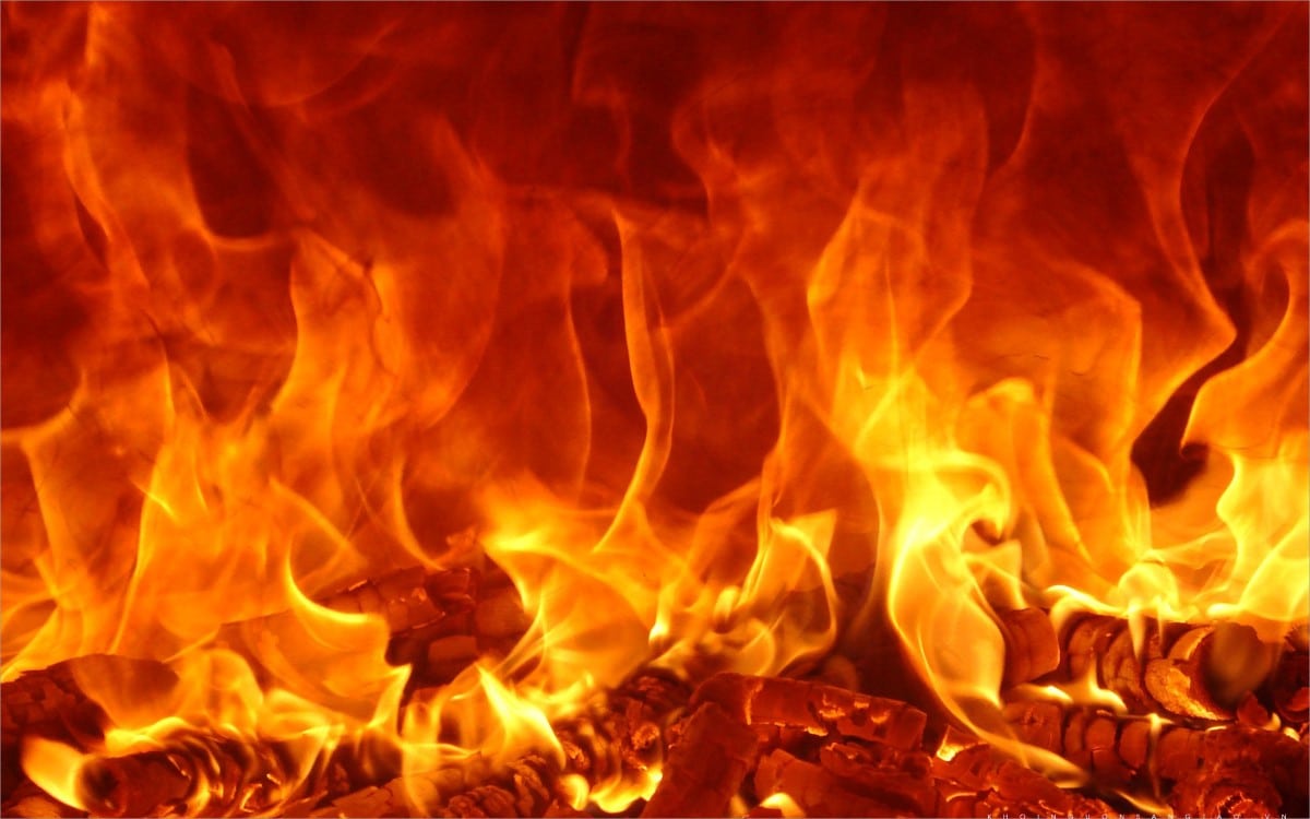 Ảnh ngọn lửa nhờ than mà cháy lên mạnh mẽ.