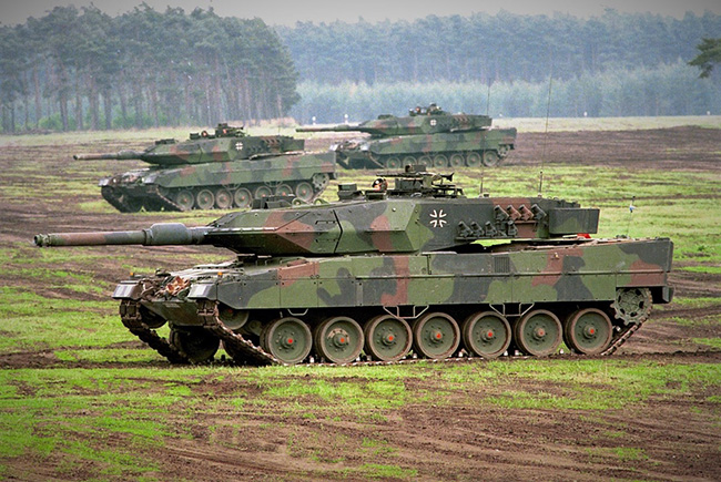 Ảnh thực tế xe tăng Leopard-2 của Đức.