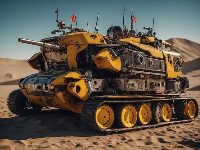 Hình ảnh chiếc xe tăng có hình dạng kỳ lạ nhất.