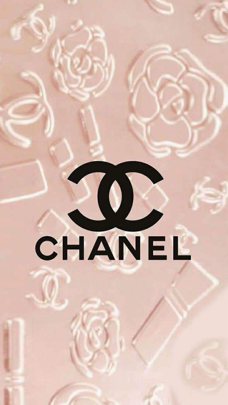 Hình nền điện thoại Chanel màu hồng nhạt sang trọng.