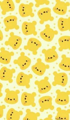 Hình gấu pooh màu vàng cực đẹp cho điện thoại.