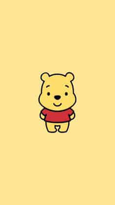Ảnh nền gấu Pooh chibi cute, dễ thương.