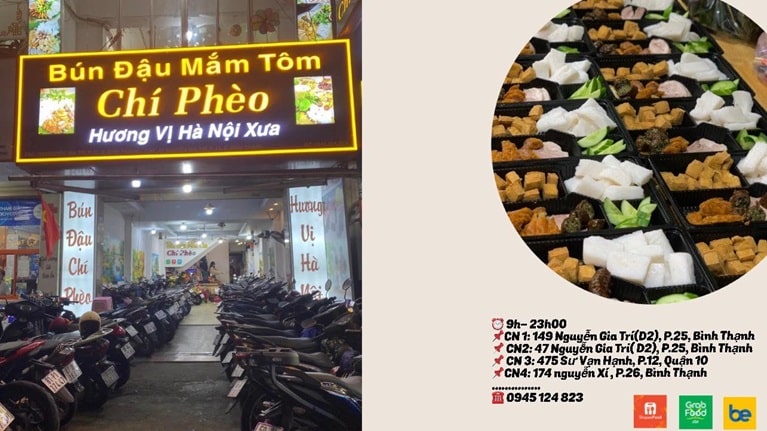 Tiệm bún đậu tại quận Bình Thạnh ngon