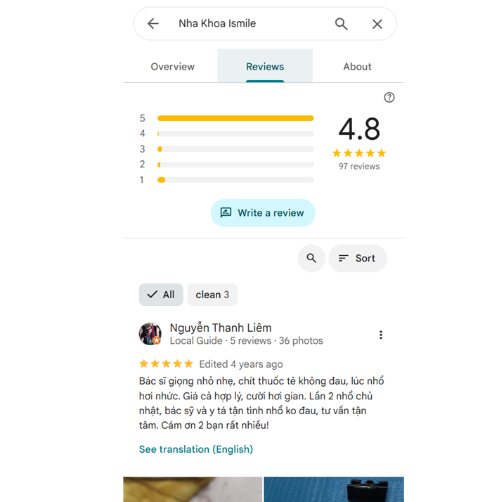 Review của khách hàng Nha Khoa iSmile