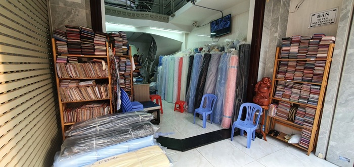 Cửa Hàng Vải Tâm trưng bày nhiều loại vải