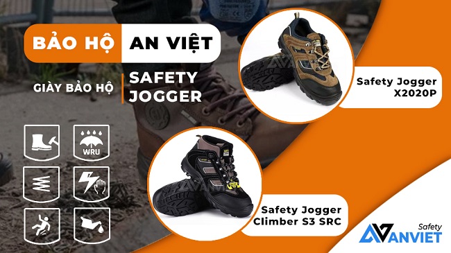 Giày bảo hộ Safety Jogger X2020P và Safety Jogger Climber S3 SRC.