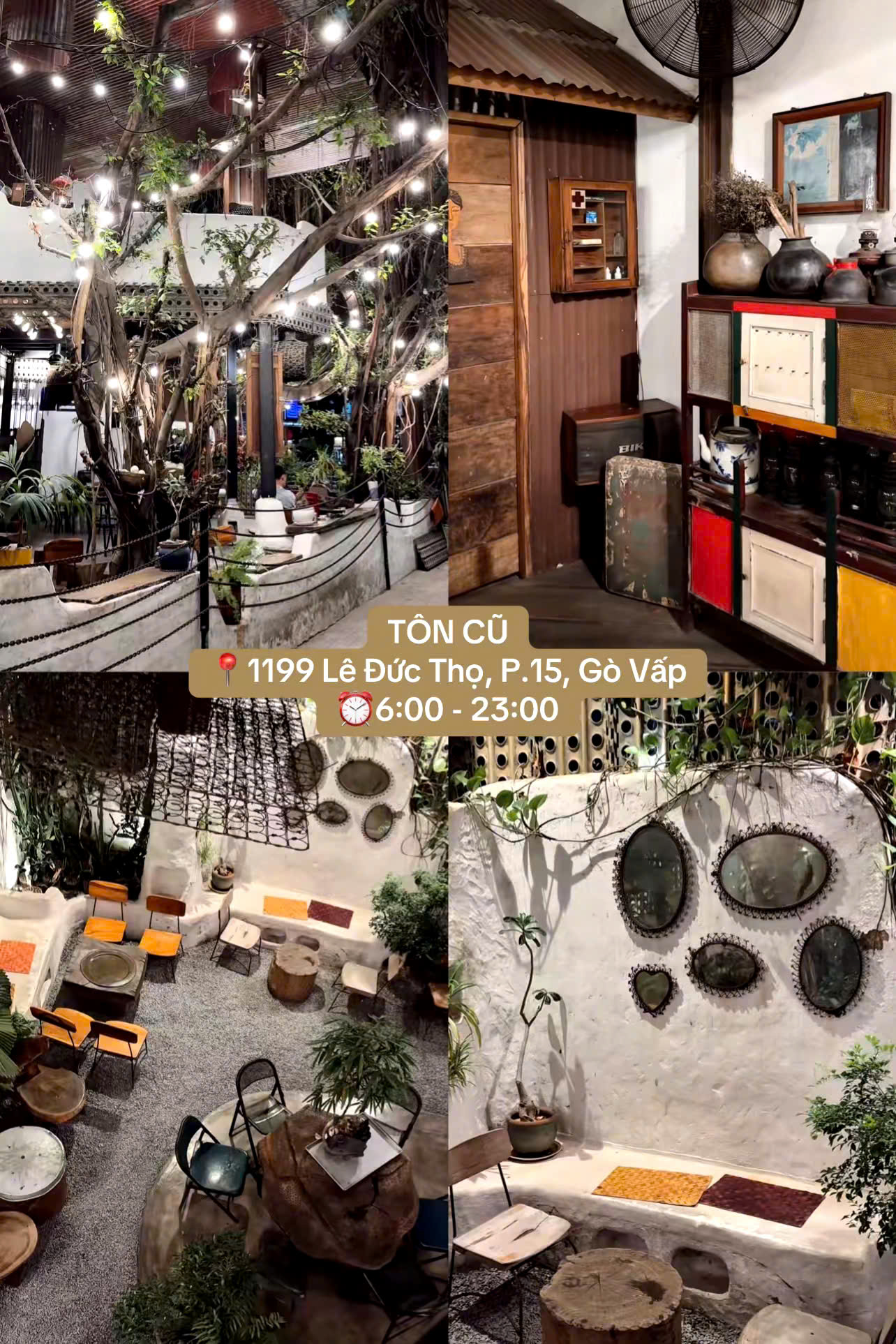 Tôn Cũ cà phê mang phong cách vintage hoài niệm với không gian mộc mạc, gần gũi
