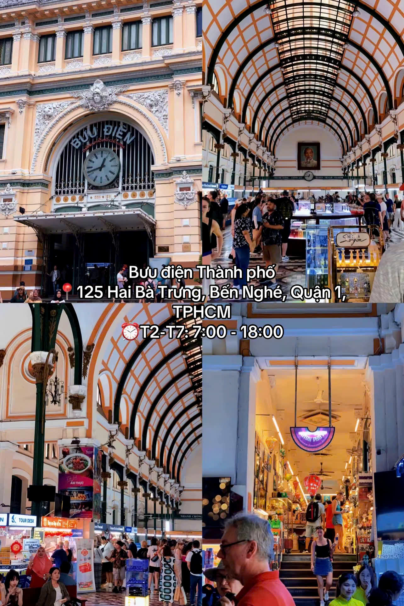 Địa điểm vui chơi, du lịch ở TPHCM - Bưu điện Thành phố