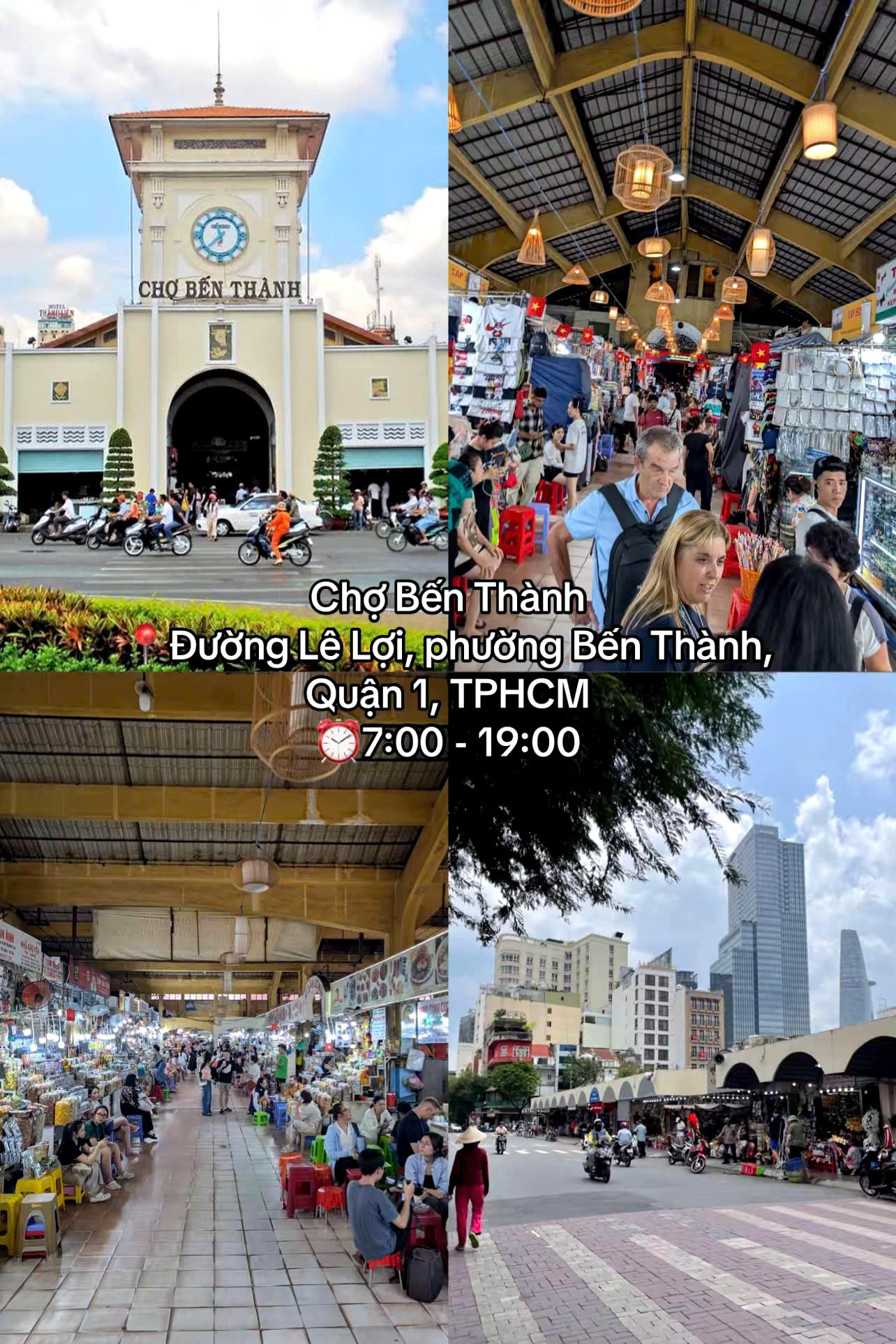 Địa điểm vui chơi, du lịch ở TPHCM - Chợ Bến Thành