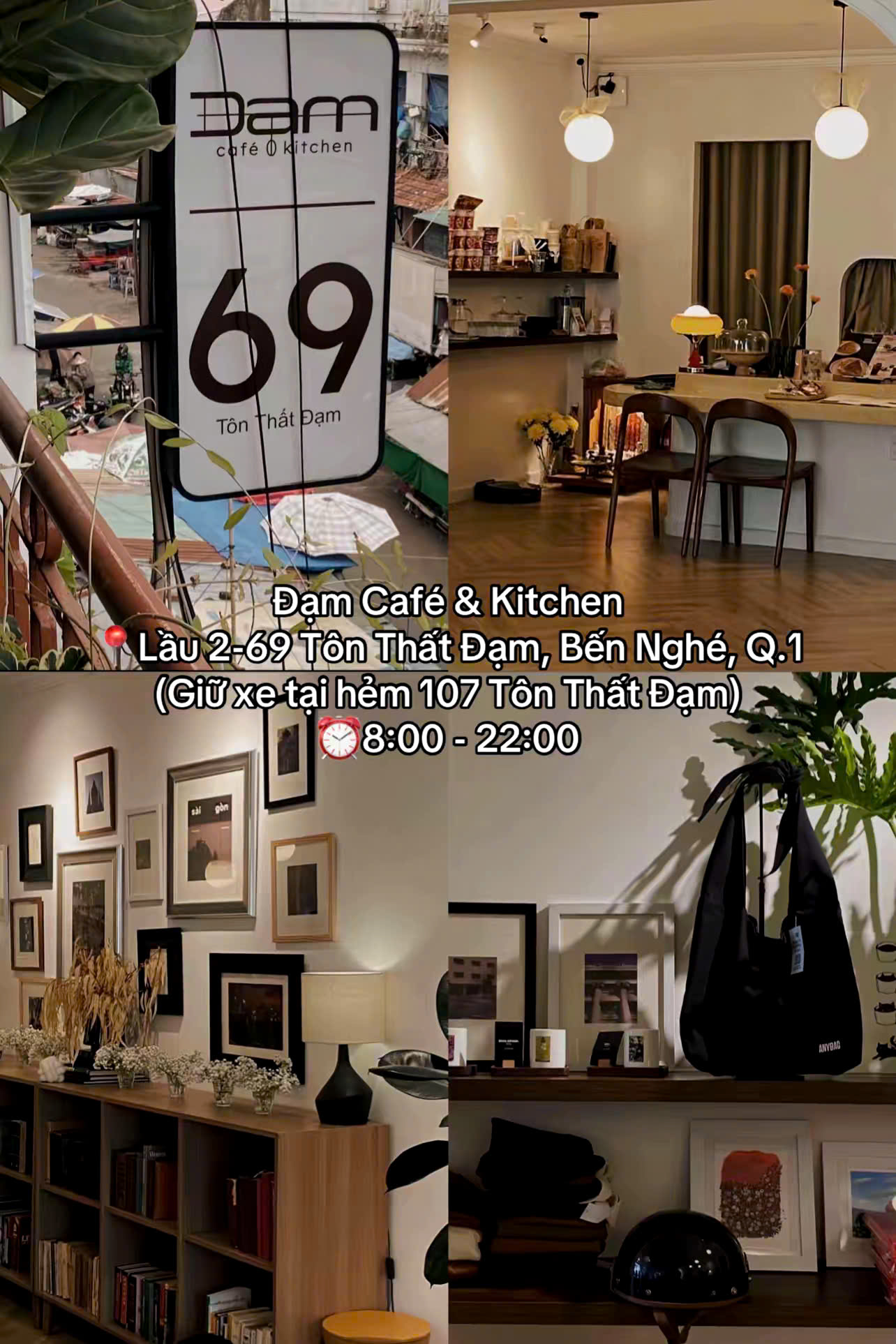 **Đạm Café & Kitchen** mang phong cách vintage tối giản, ấm cúng và gần gũi