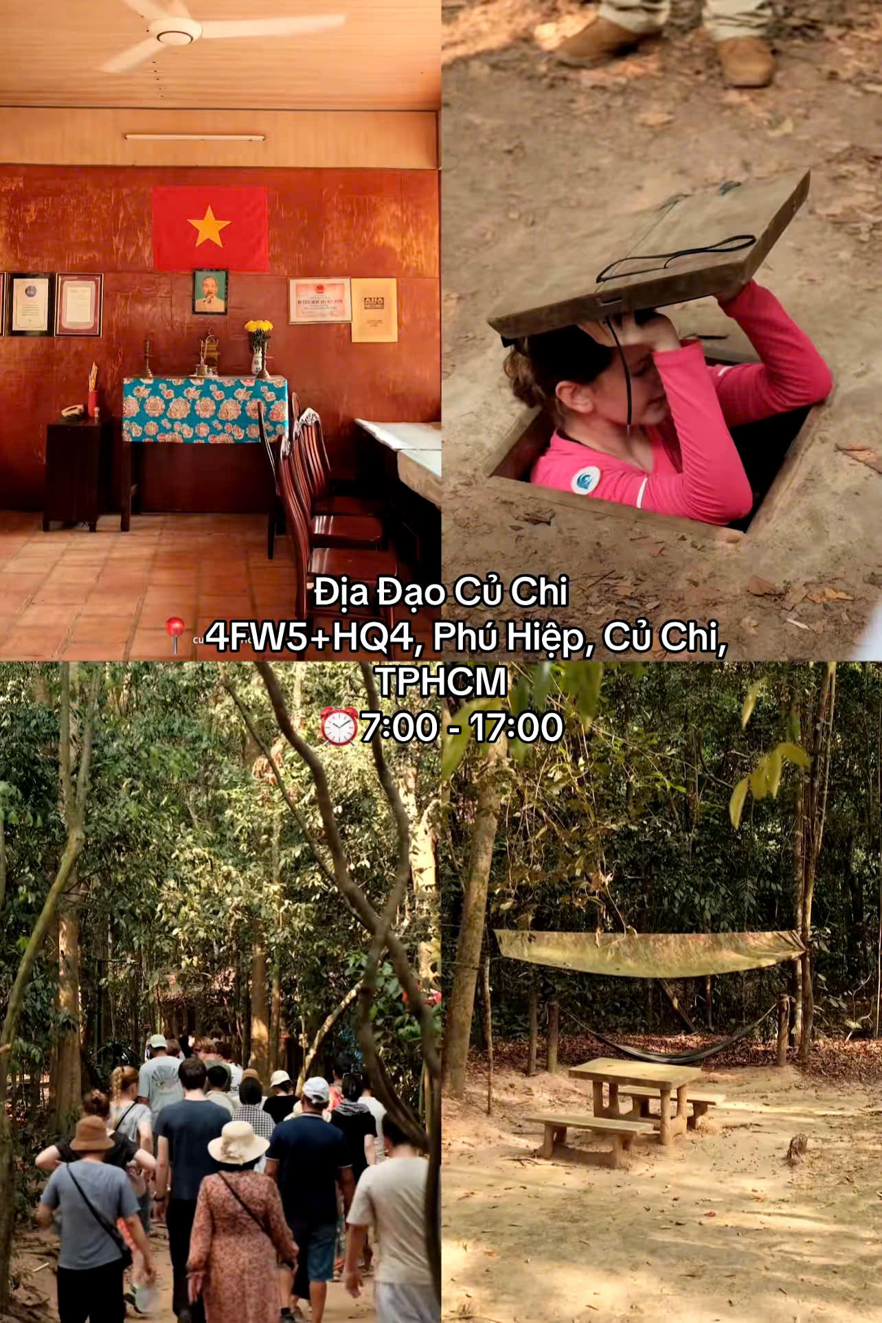 Địa điểm vui chơi, du lịch ở TPHCM - Địa đạo Củ Chi