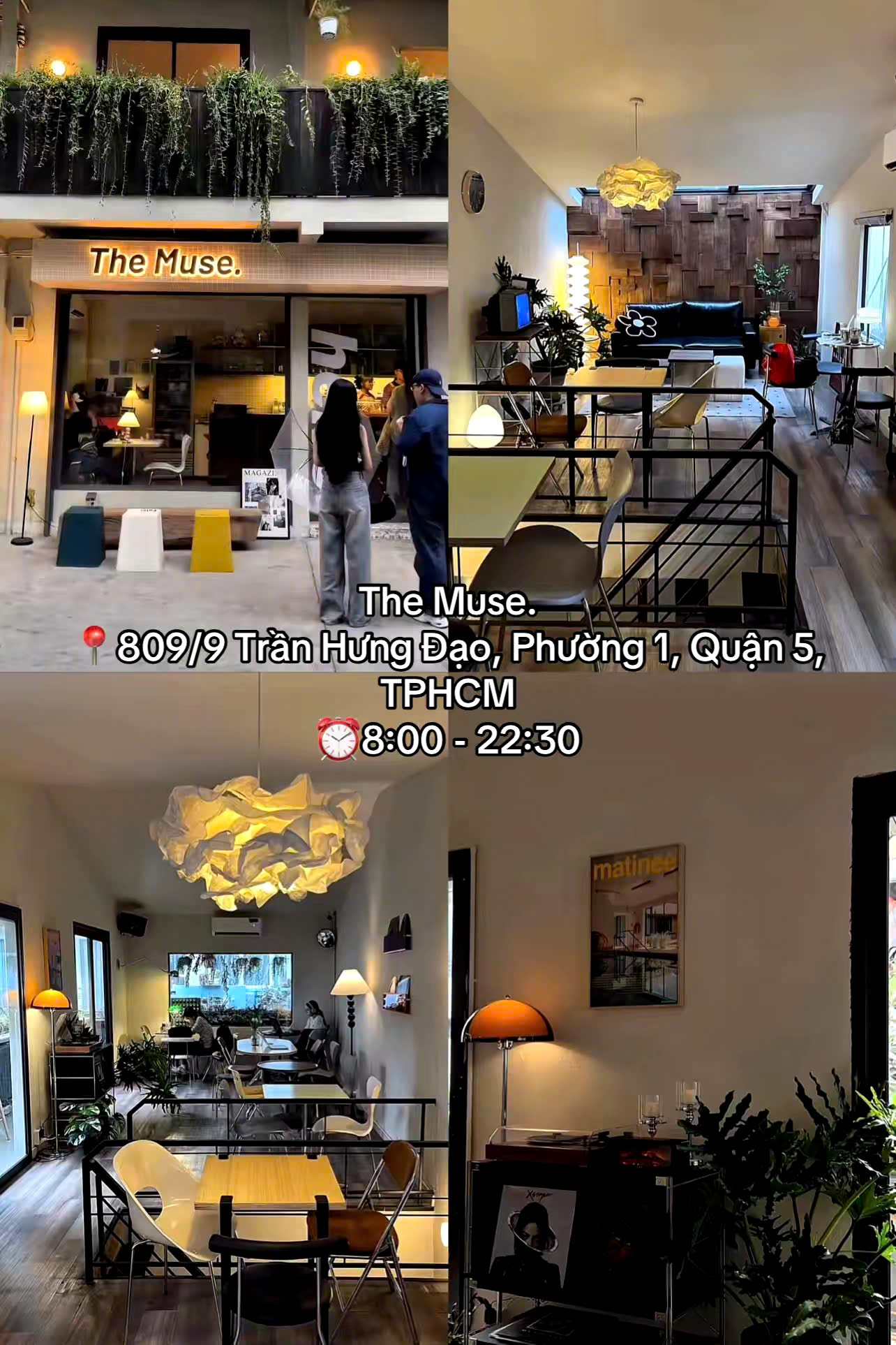 The Muse mang phong cách hiện đại và lãng mạn, với không gian nhẹ nhàng, nhiều cây xanh và ánh sáng tự nhiên tạo cảm giác thư thái, yên bình.